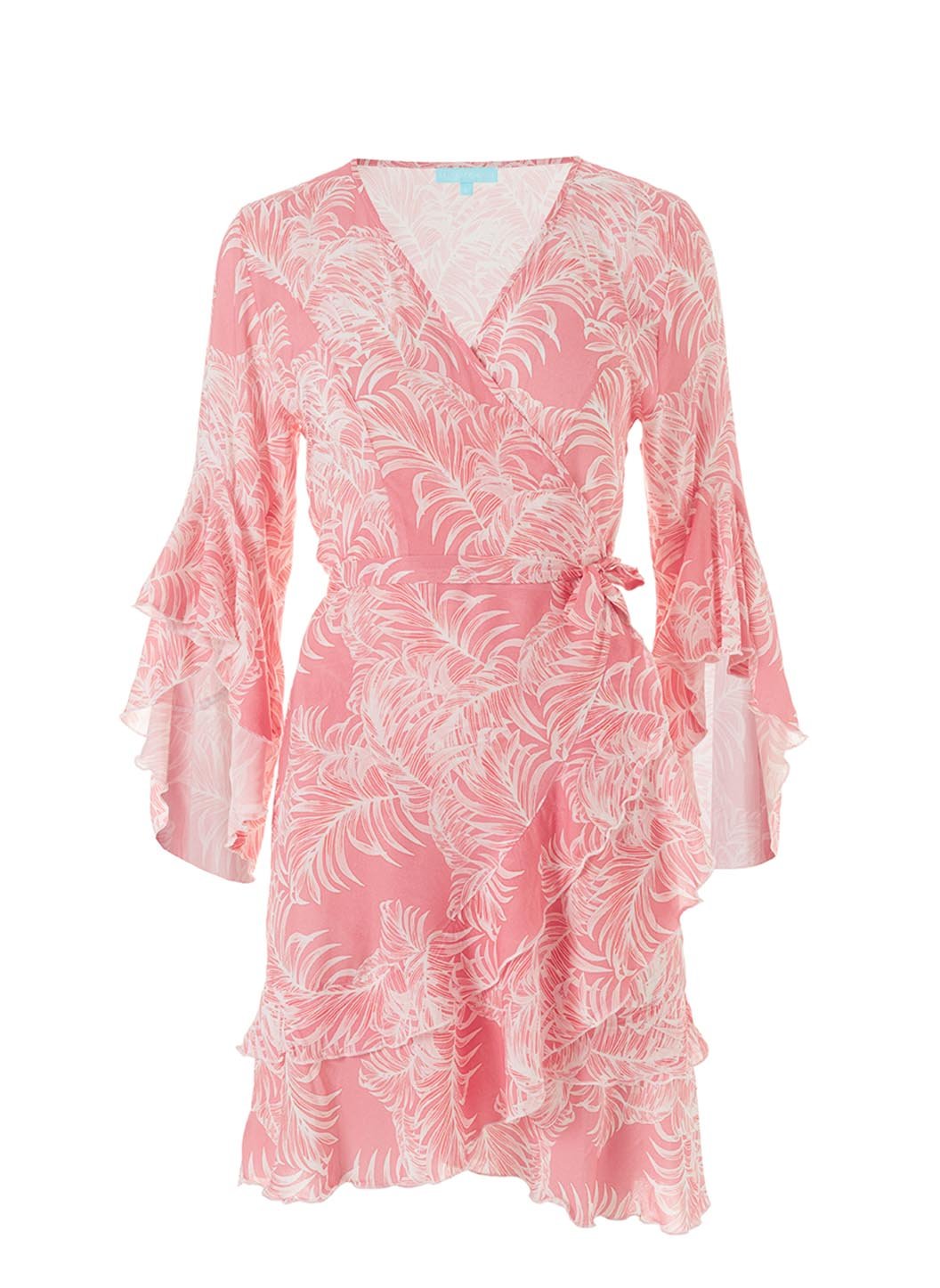 kirsty tropical coral midi kaftan 