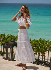 alessia white maxi skirt 