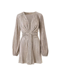 Look 1 Blouson Sleeve Mini Dress Metal - FINAL SALE