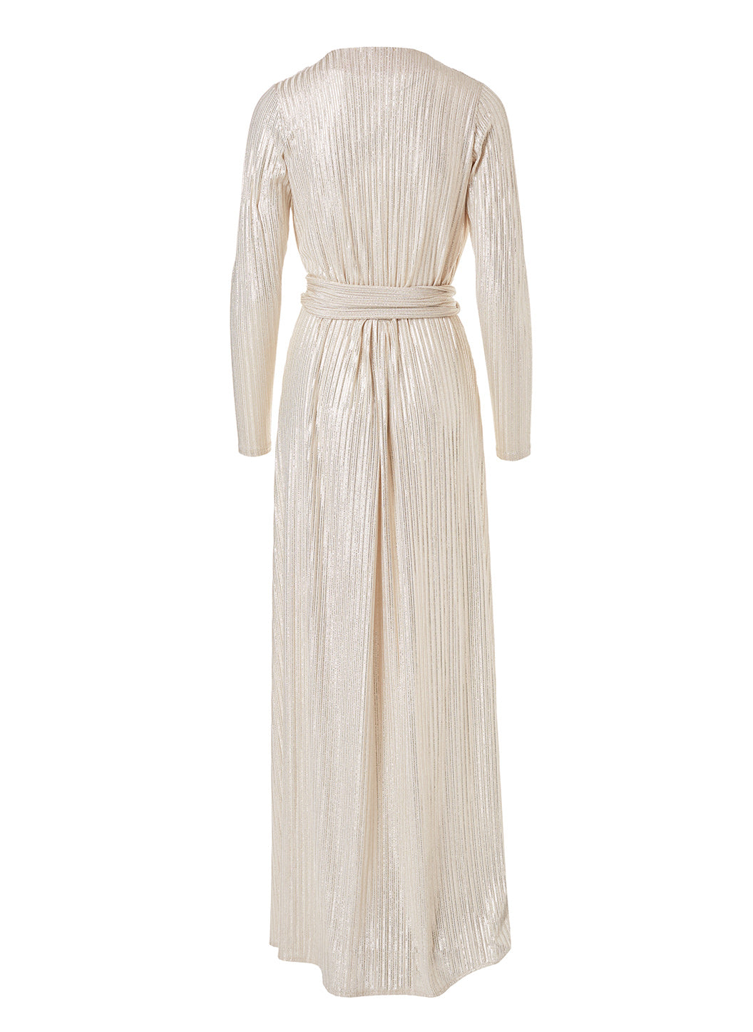 Look 11 Deep V Belted Maxi Dress Gold - FINAL SALE