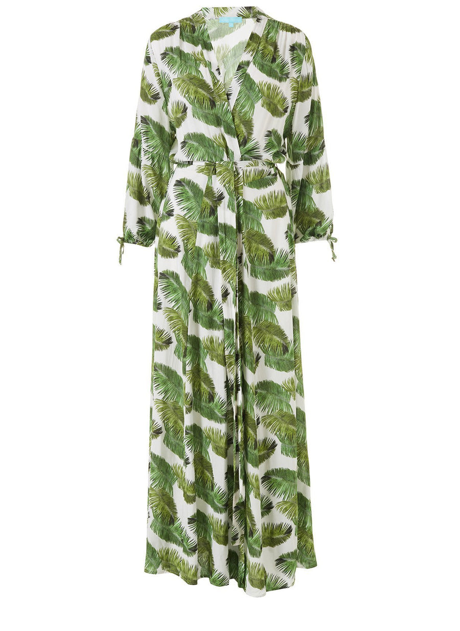margo palm white long dress 