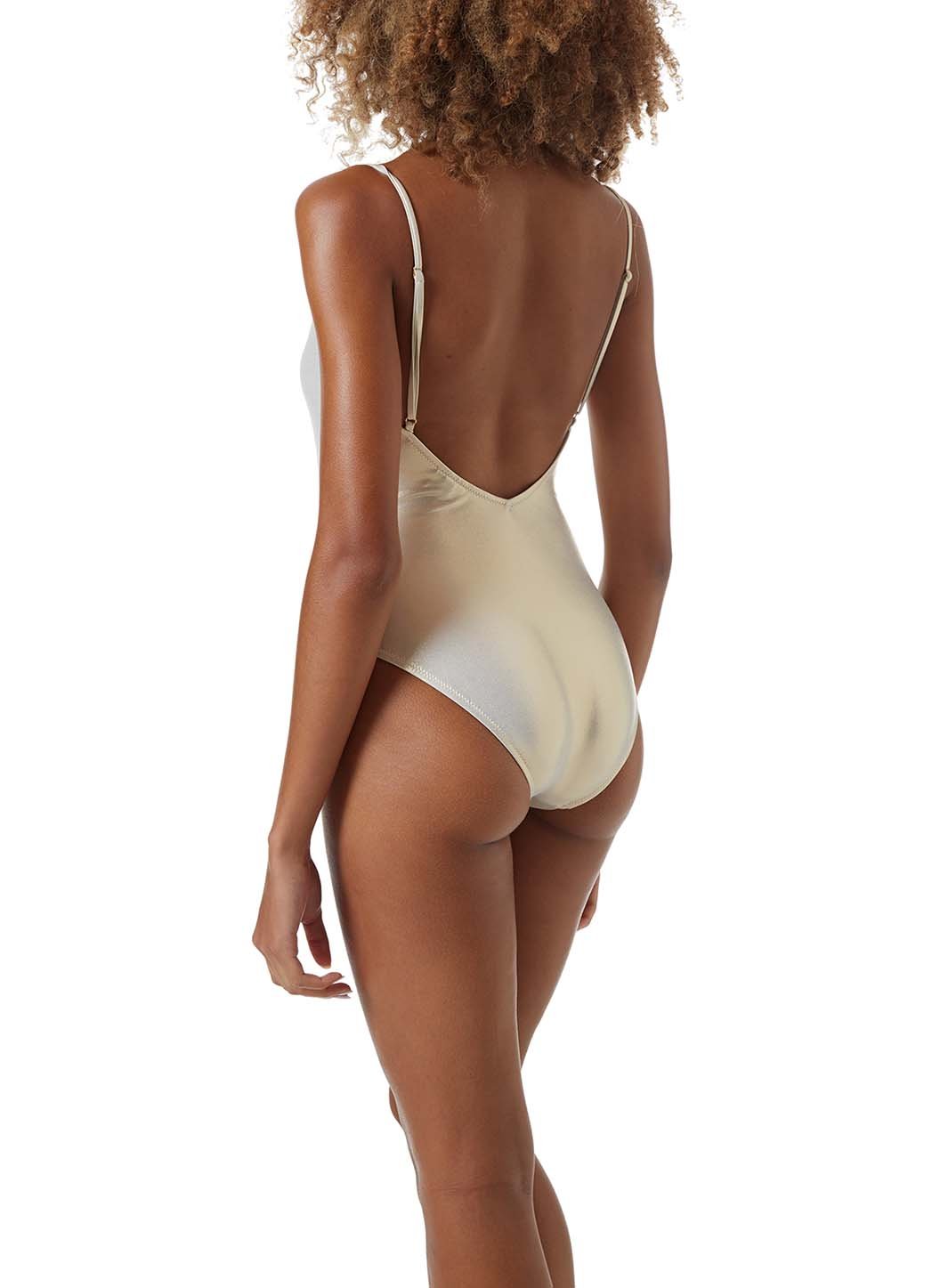 maui gold skinny strap over the shoulder swimsuit model_B