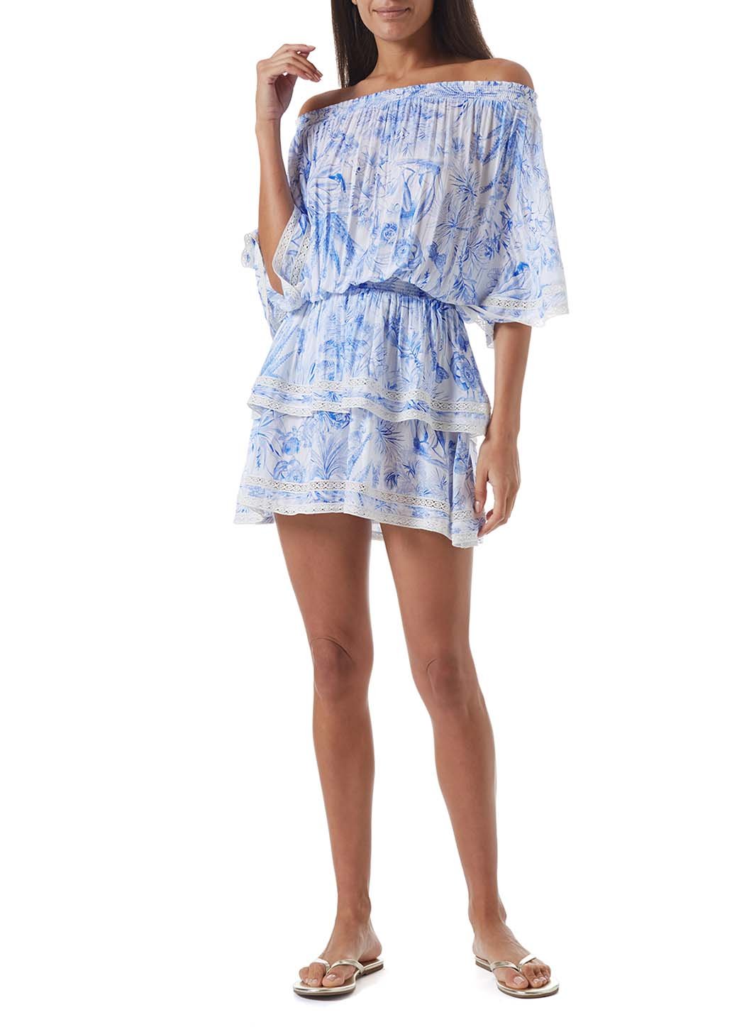 ワンピース misha&puff Dress buff bohemia 4y Micha Blue Tropical Dress | Official US Site