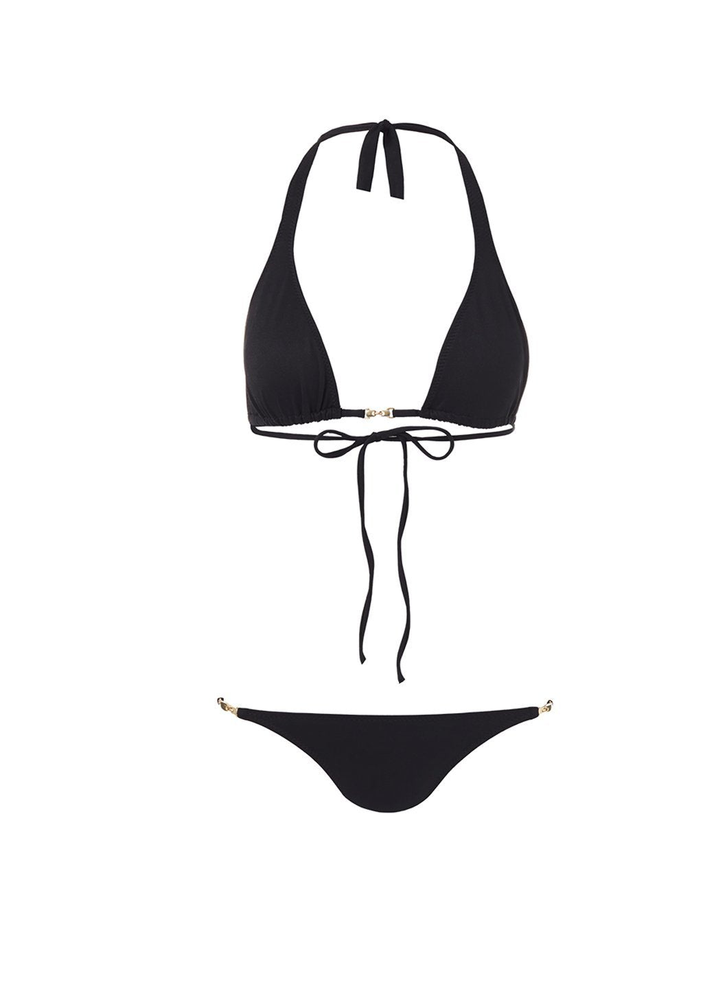 mustique black halterneck goldlink bikini 2019