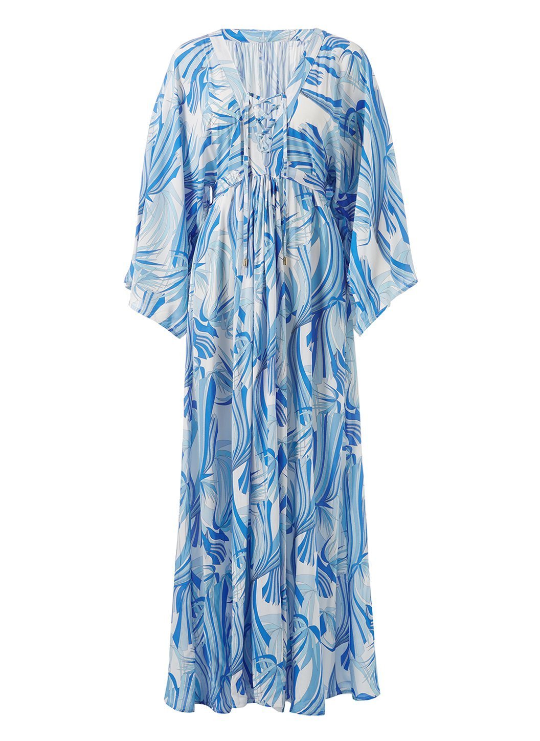 natalie twirl lace up long kaftan Cutout