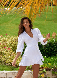 paige white wrap shirt short dress 2-lifestyle