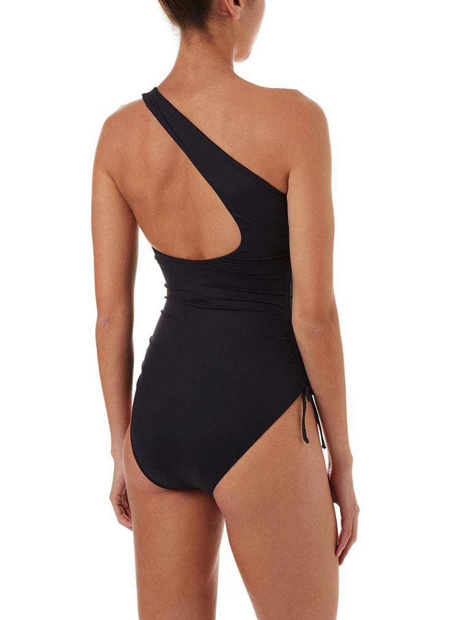 polynesia black oneshoulder ruched onepiece swimsuit 2019 B