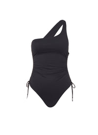 polynesia black oneshoulder ruched onepiece swimsuit 2019