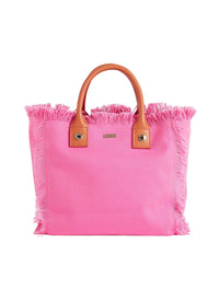 porto cervo hot pink small beach tote bag cutout