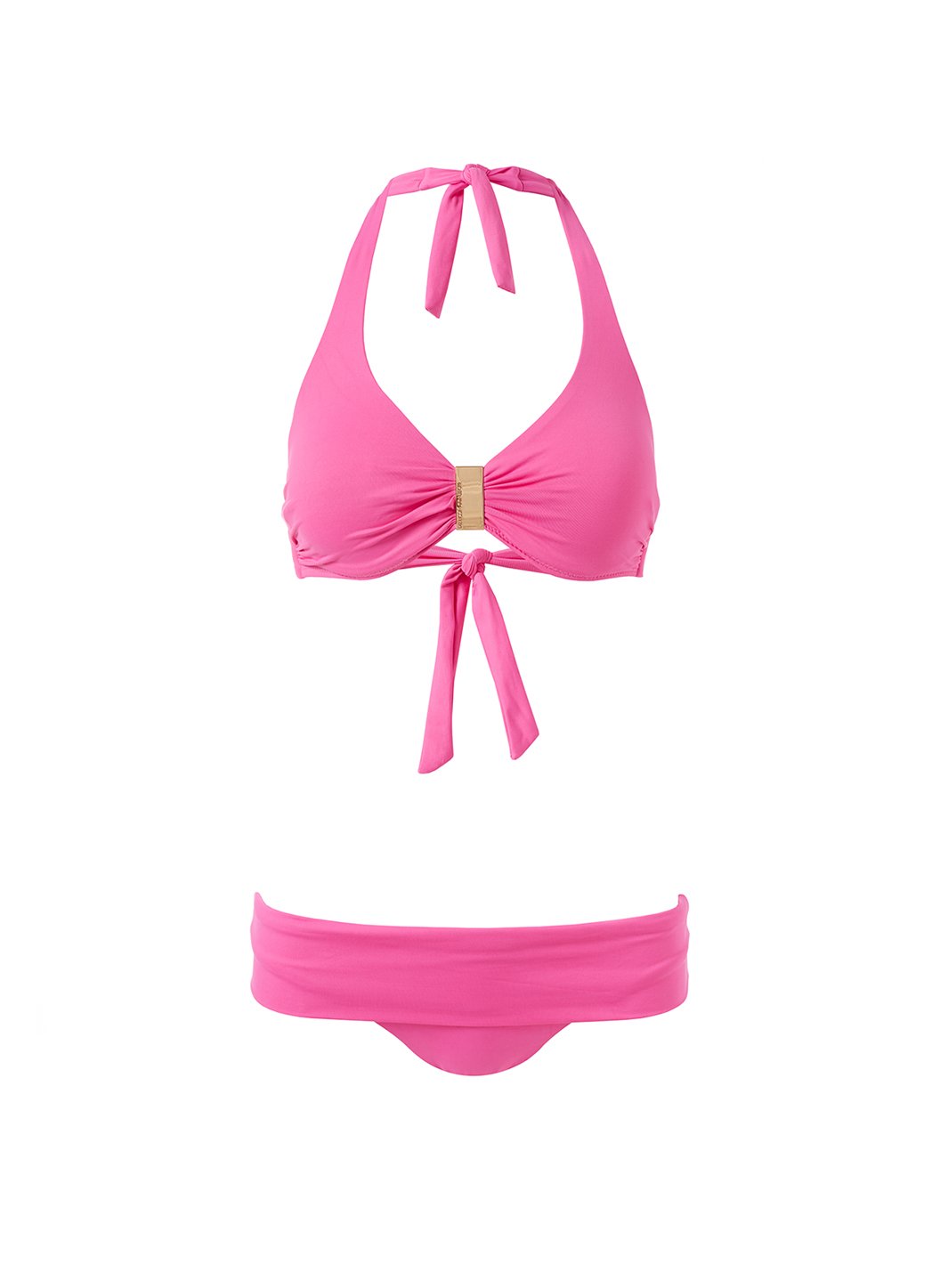 provence hot pink supportive halterneck bikini Cutout