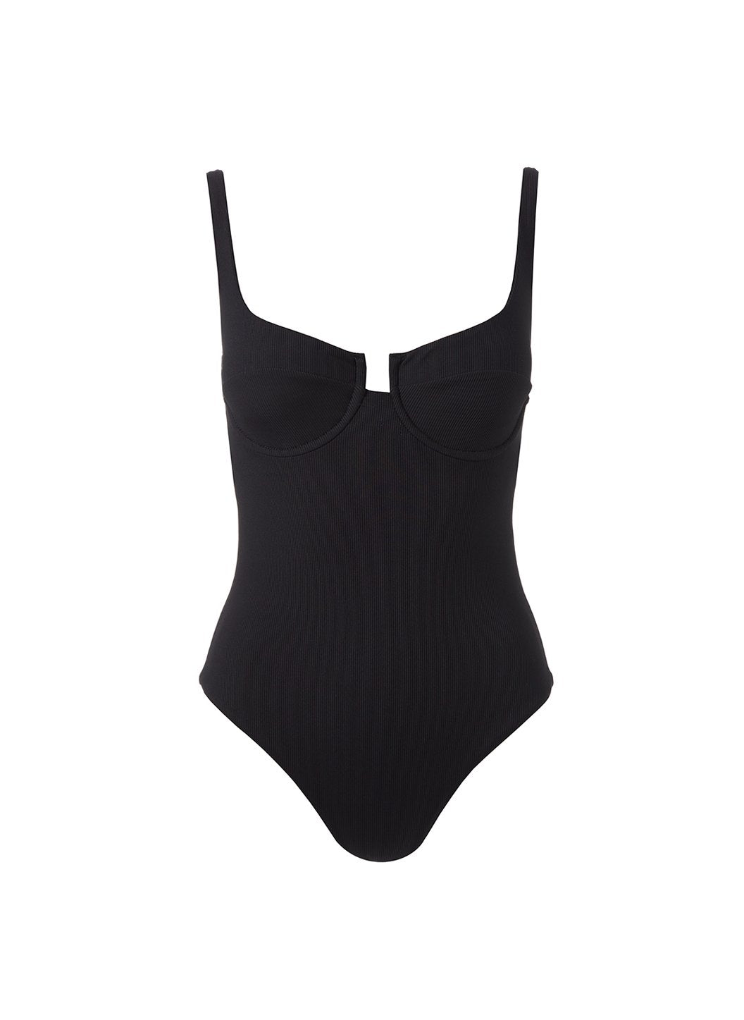 Melissa Odabash Sanremo Black Rib Underwired Over The Shoulder Swimsuit ...