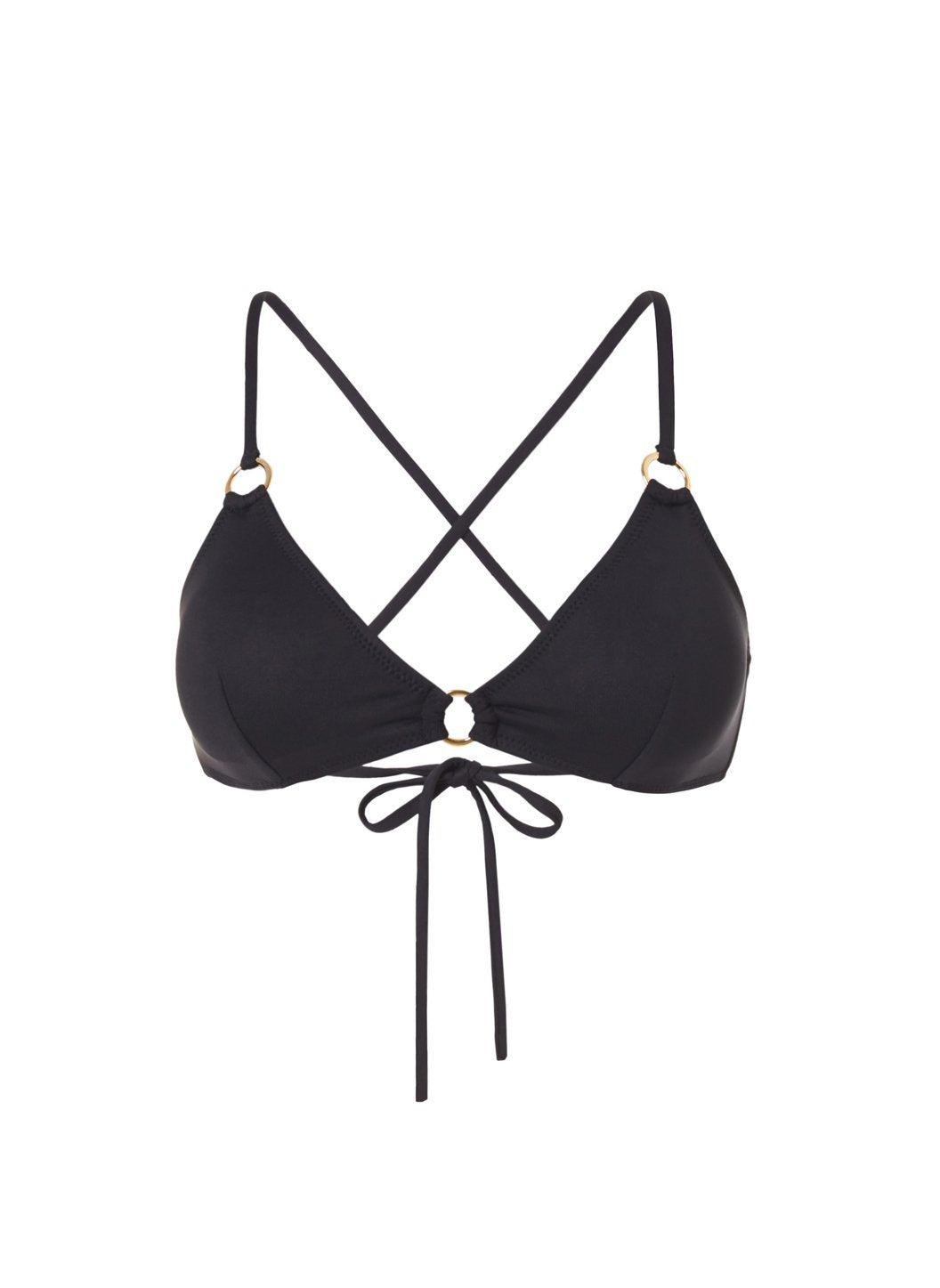 Sardegna Black Cross Back Triangle Bikini Top
