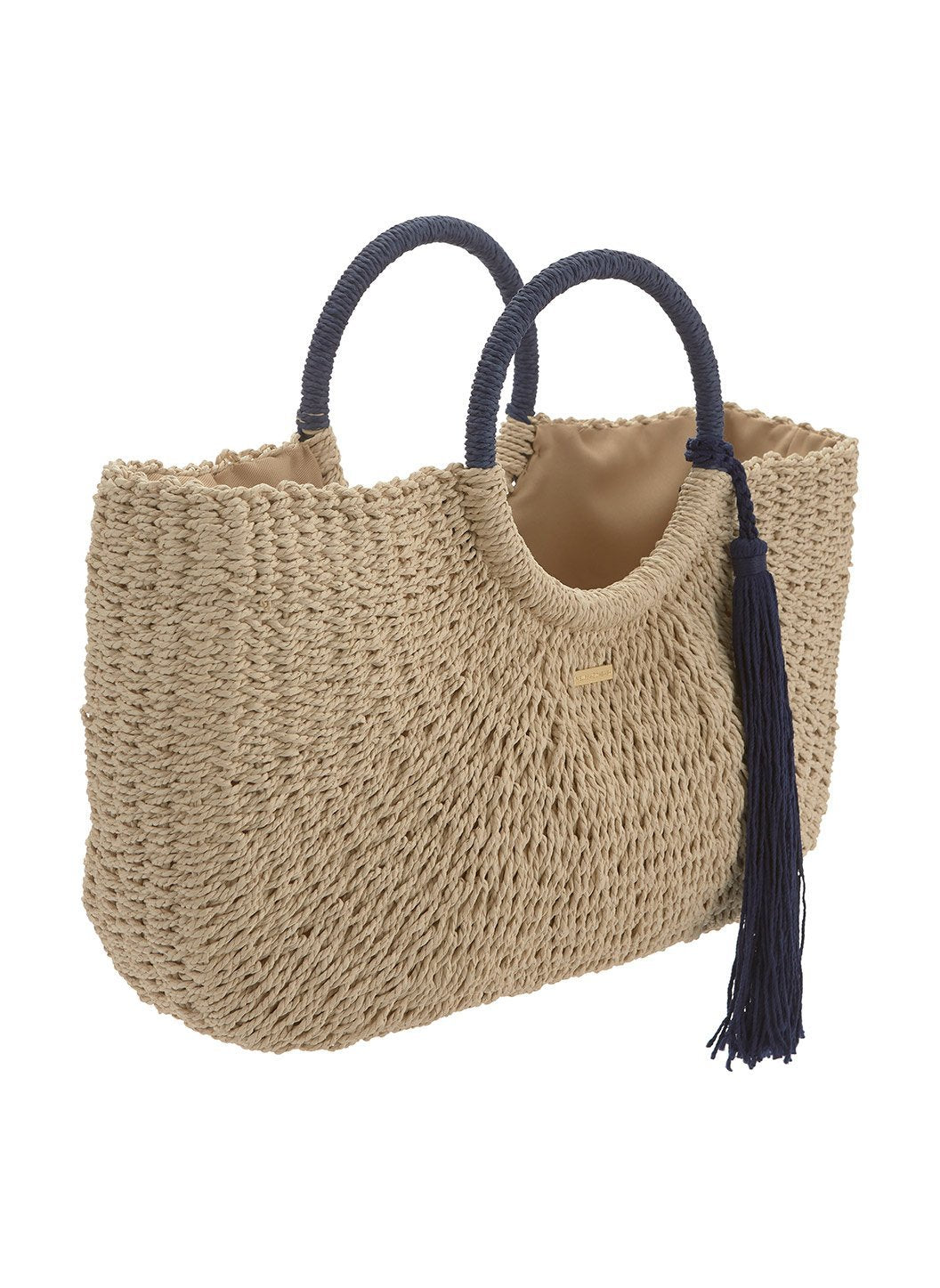 sorrento woven basket bag natural navy 2019 2