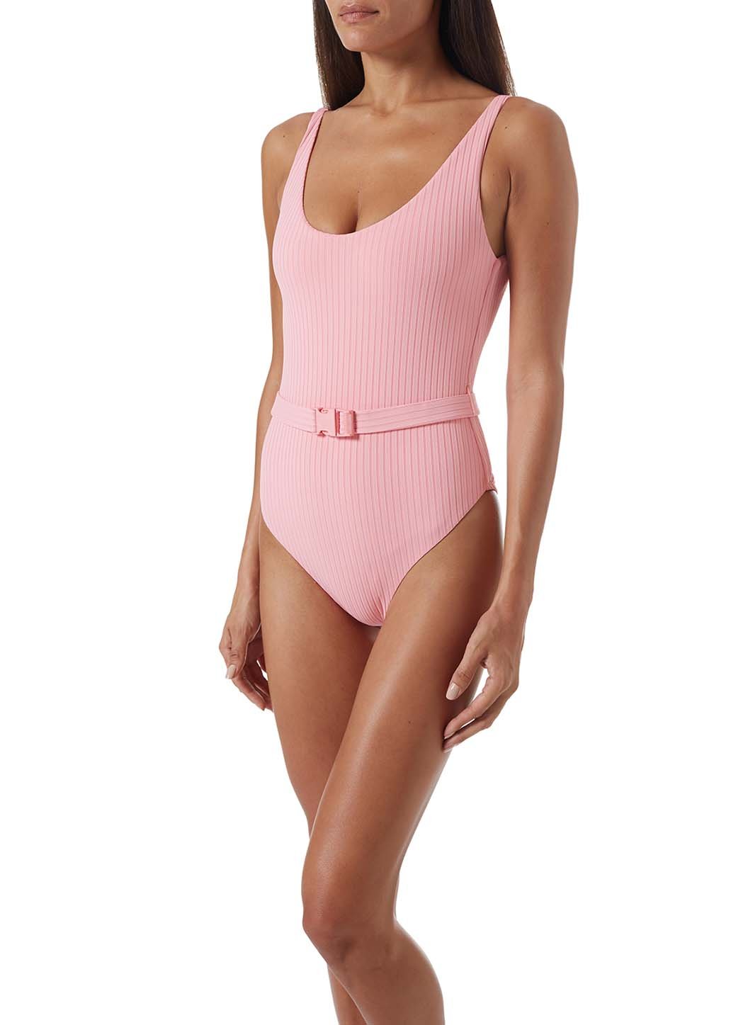 St Tropez Blush Ribbed Swimsuit