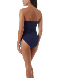 sydney navy adjustable ruched bandeau swimsuit model_B
