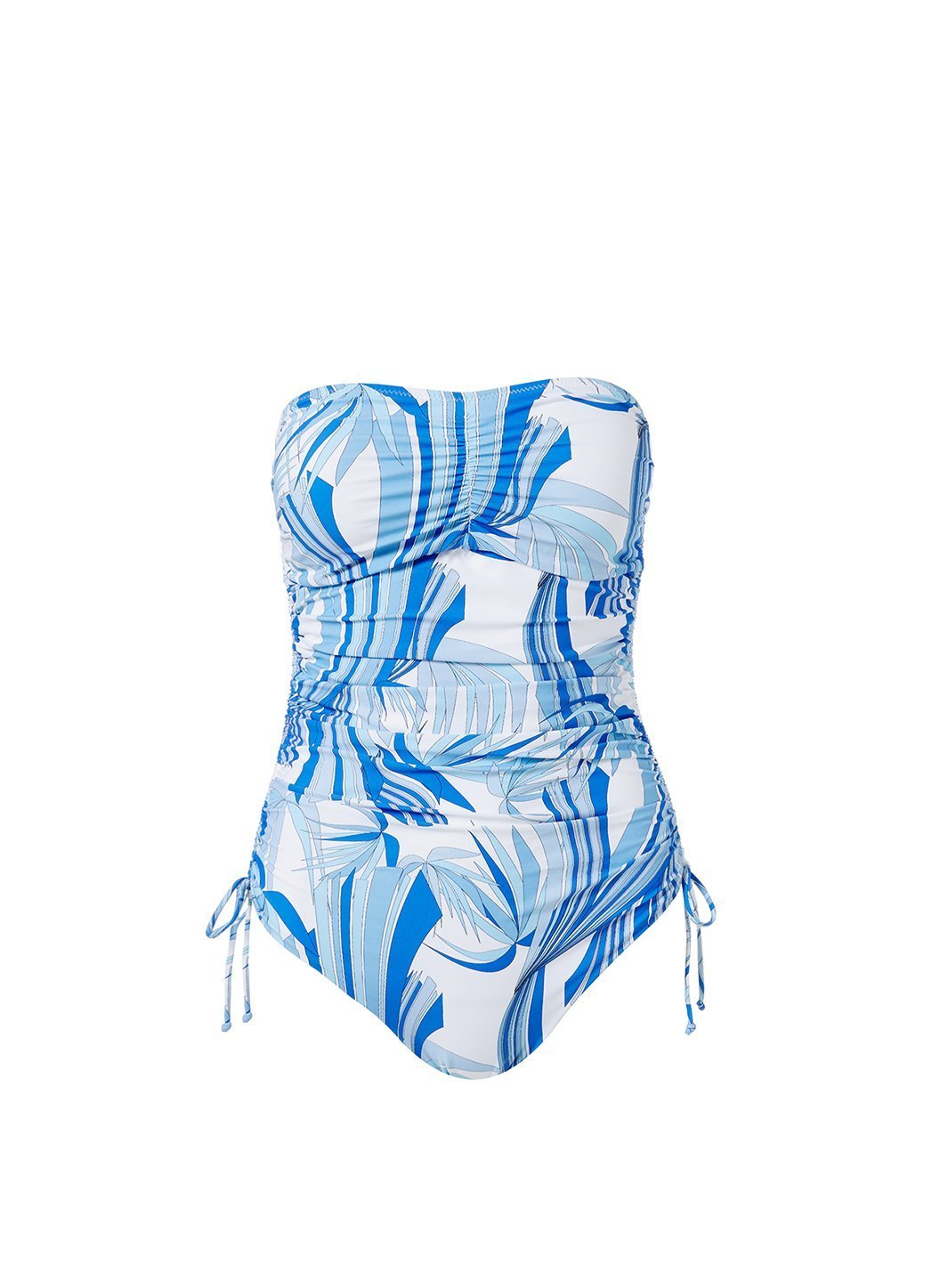 sydney twirl adjustable ruched bandeau swimsuit Cutout