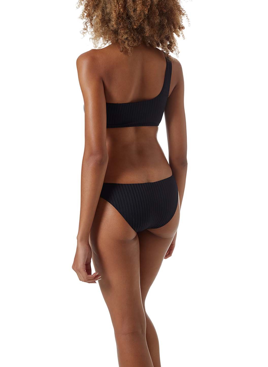 toulouse black ribbed one shoulder bikini model_B