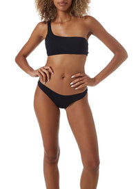 toulouse black ribbed one shoulder bikini model_P