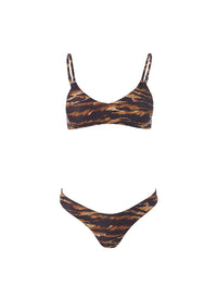 vienna safari high leg bralette bikini Cutout